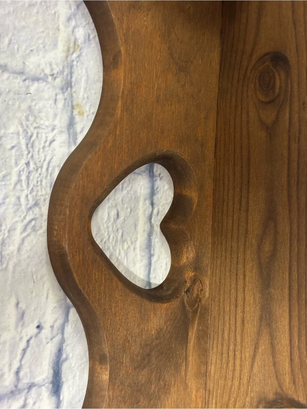 Vintage Wooden Wall Shelf • Heart Cutout • 24” • Primitive Peg Rack Cottage Core